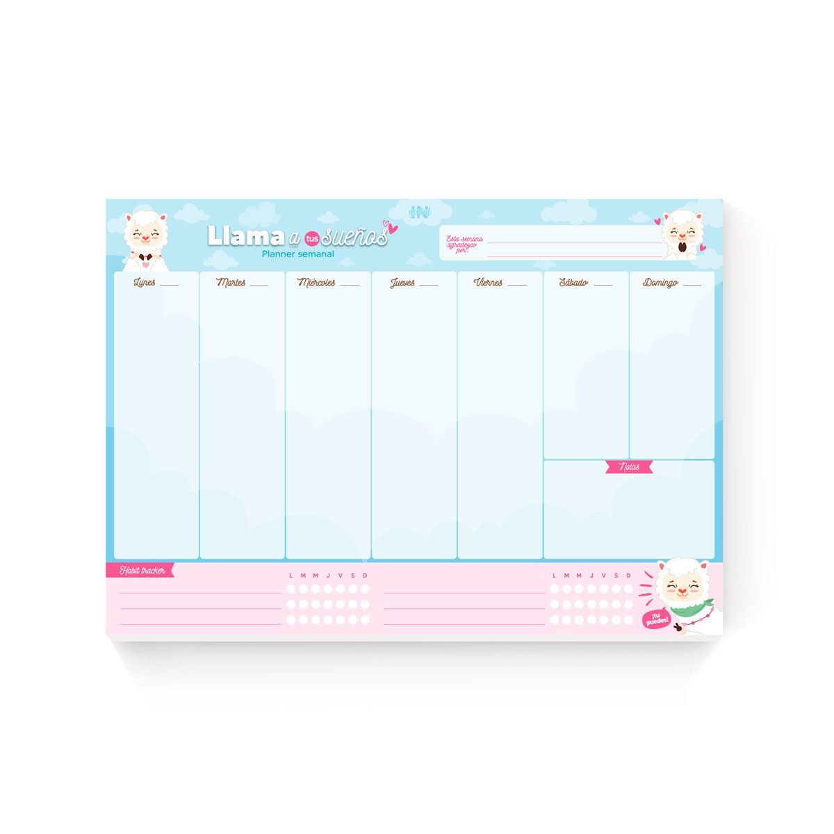 Set Ingenial Llami: planner + block de notas - Imagen 2