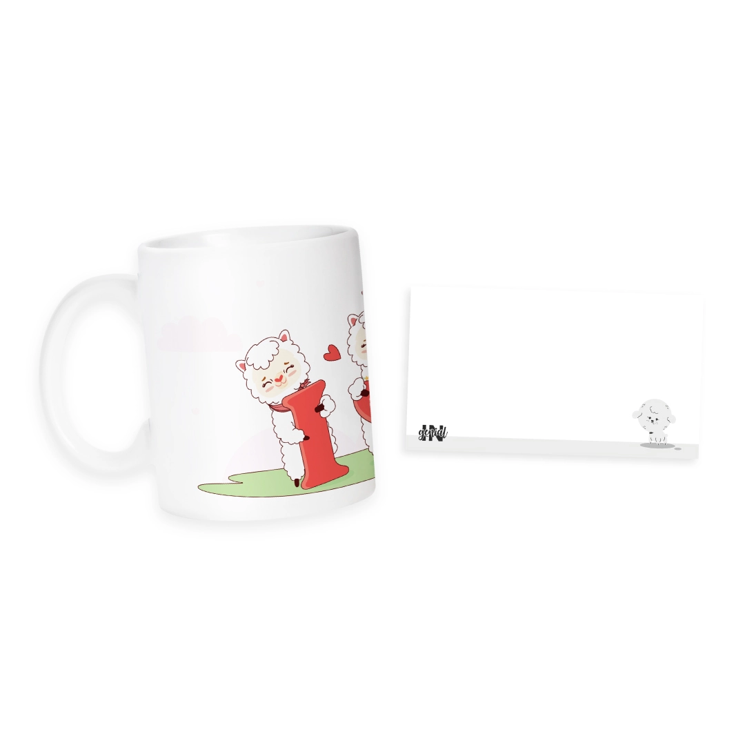 Taza Ingenial LLami love + notas