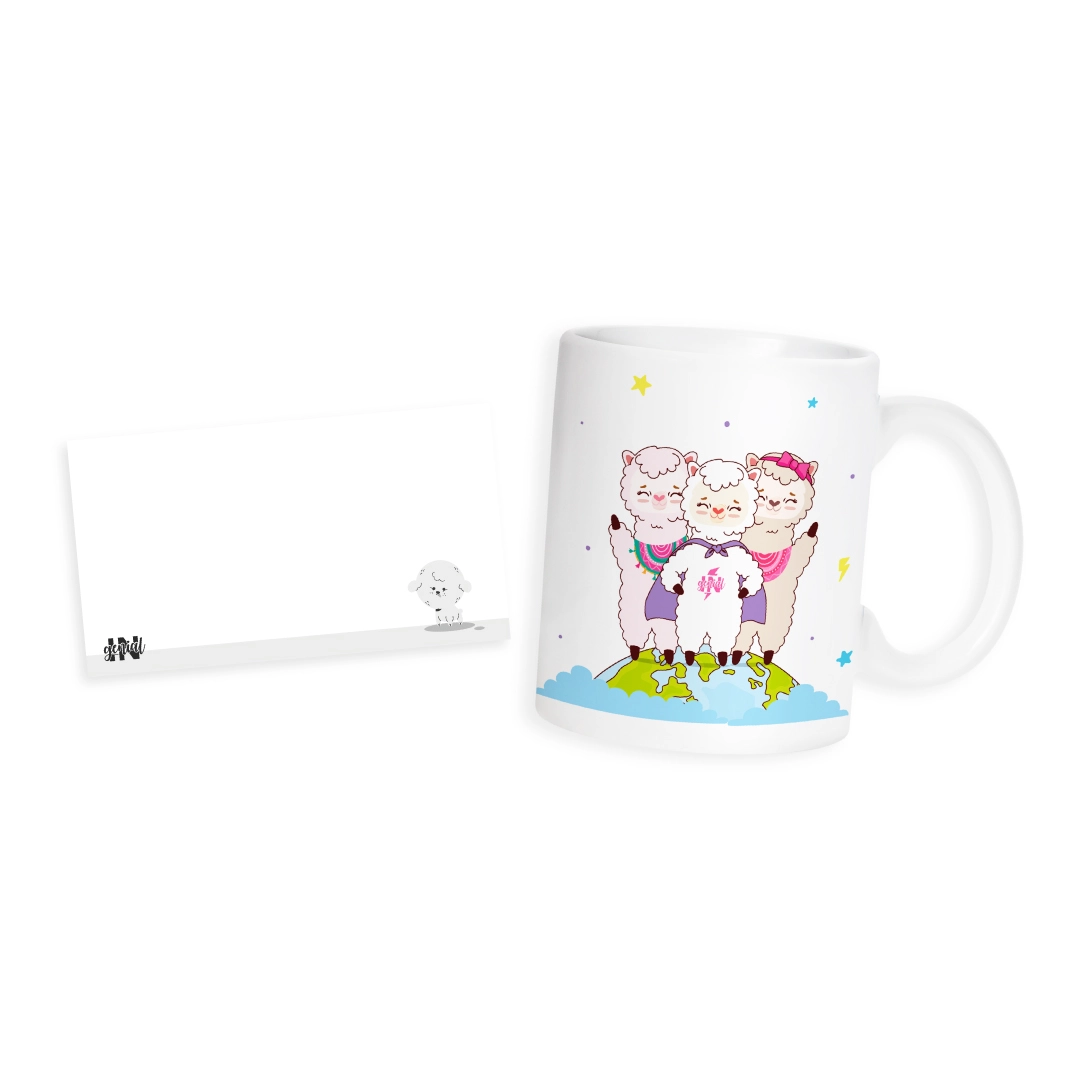 Taza Ingenial Llami girl + notas 1